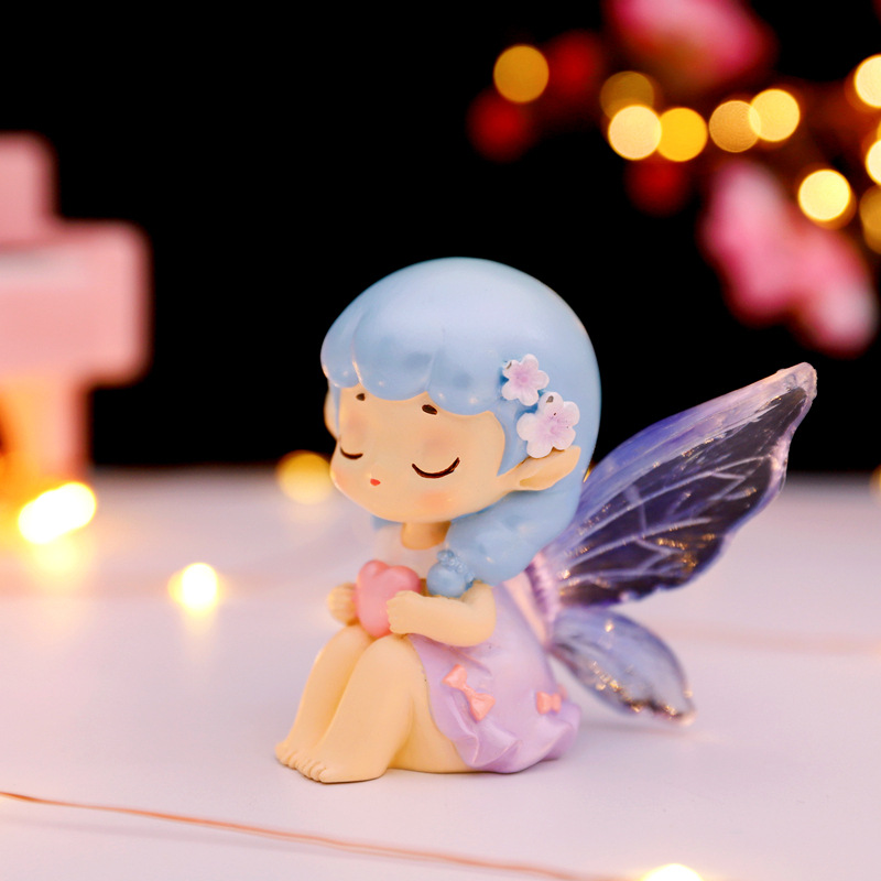 网红潮玩手办盲盒带灯蝴蝶精灵家居校园节日装饰礼品一件代发