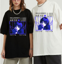 Serial Experiments Lain Oversized T-Shirt Men Cotton T Shirt