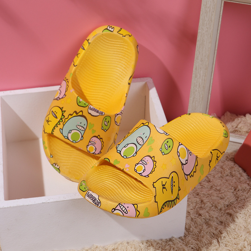 Summer New Children's Slippers Four Seasons Home Wear Fashion Cartoon Children's Shoes Bathroom Bath Dinosaur Slippers