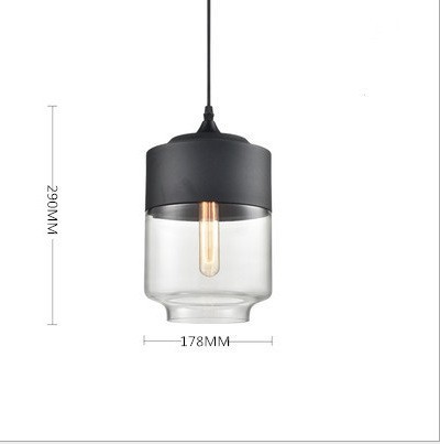 Nordic Creative Restaurant Chandelier Bedside Glass Small Droplight Retro Industrial Style Bar Counter Cafe Loft Lamps