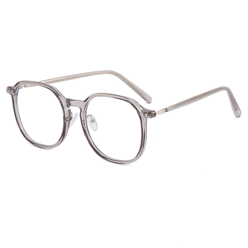 Wht Same Style Large Frame Plain Glasses Can Be Equipped with Myopia Glasses Frame Glasses Frame TR90 New Anti-Blue Ray Glasses
