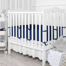 跨境现货四季可用素色四件套围栏宝宝婴儿防护防碰撞床围母婴用品