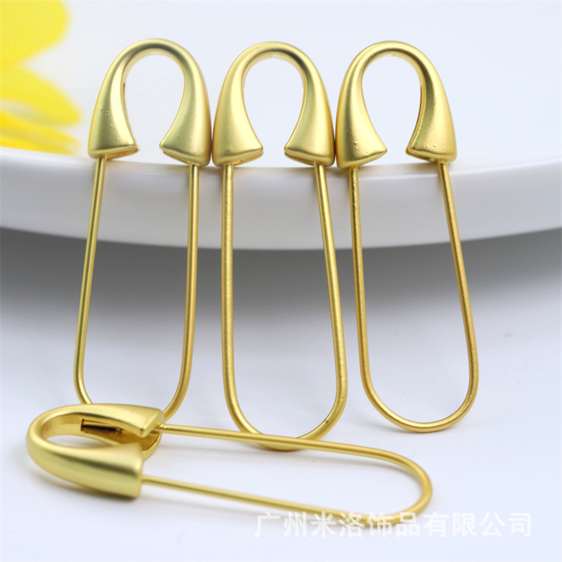 Alluvial Gold Color Retention Gilded Pin DIY Handmade Jewelry Accessories Hand Necklace Homemade Brooch Simple Safety Pin Material