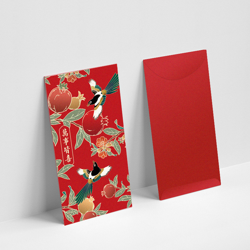 2023 National Trendy Style New Year Red Envelope in Stock Wholesale High-Grade Gilding Craft Covering Press-on Adhesive Film Thickened Red Envelope