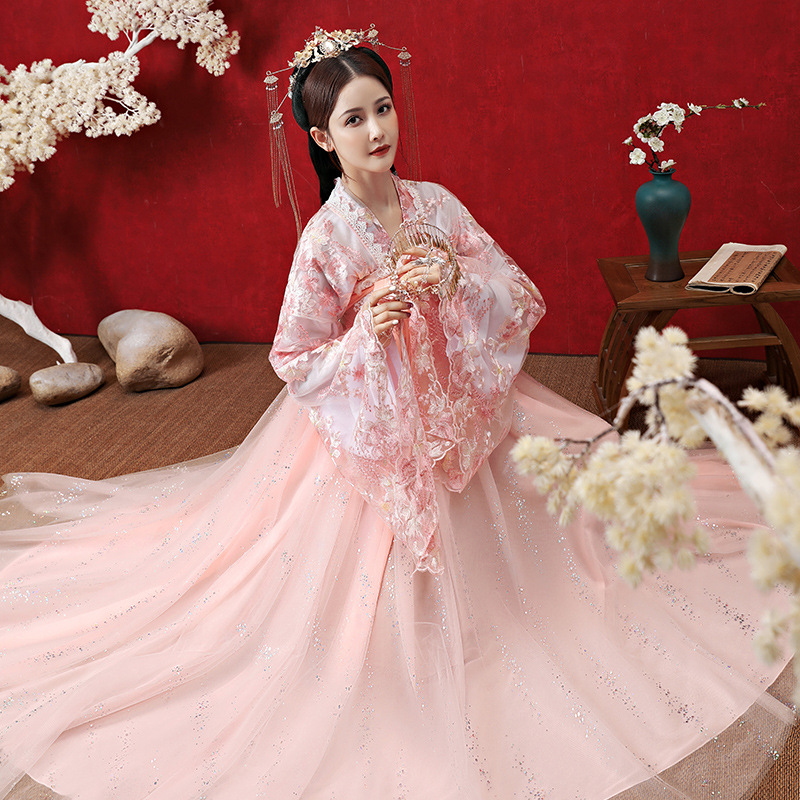 古装汉服女风夏季仙气超仙襦裙仙女飘逸古风改良连衣裙