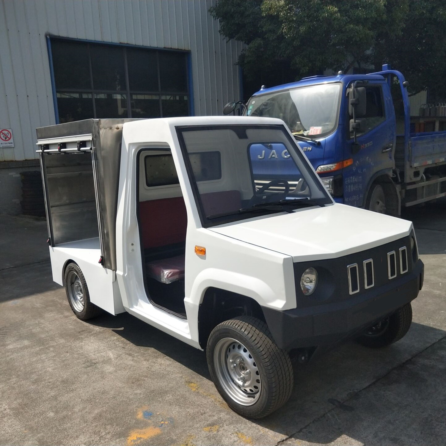 电动四轮箱货车保温送餐四轮电动车0.5吨电动载货车2座电动载货车