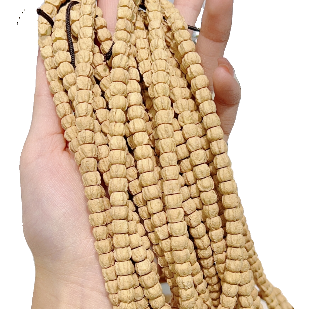 正品百香籽108颗手串男藏式高密原籽高桩鬼脸顺纹精工配饰单圈手