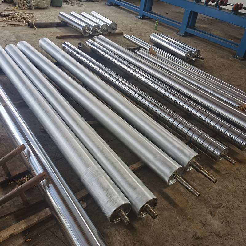 厂家供应 钢辊覆膜涂布镜面辊轧钢轧辊电镀钢辊轮辊筒印刷机胶辊