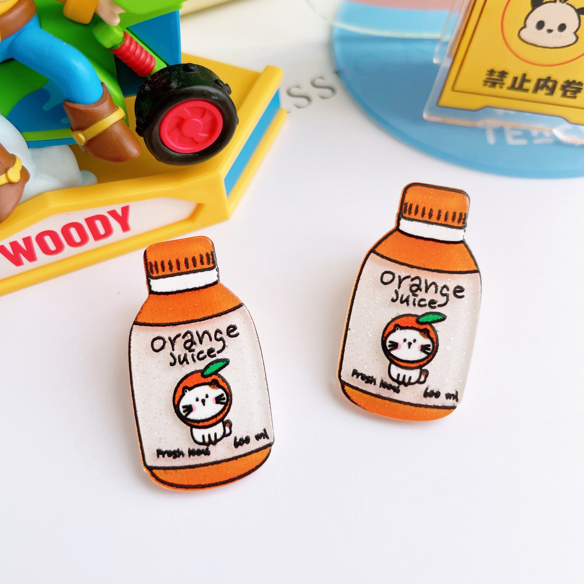 Cute Beverage Bottle Soda Milk Acrylic Paster DIY Handmade Material Kit Refridgerator Magnets Ornament Accessories