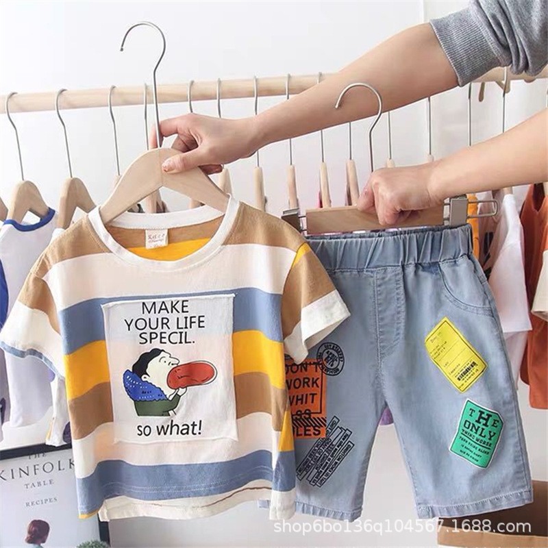 外贸童装跨境货源夏季儿童短袖t恤宝宝婴儿衣服t恤