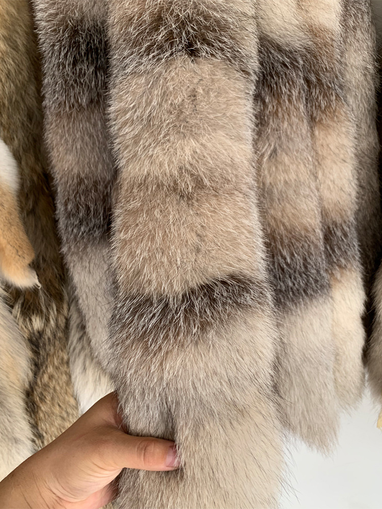 狐狸大帽条进口银兰狐狸毛领北面羽绒服皮草毛领大鹅款仿狼毛领子
