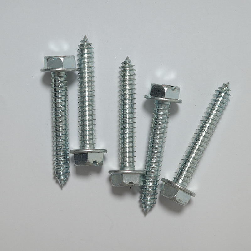 Factory Direct High-Strength Slotted Hexagon Screws Flange with Pad Self-Tapping Screws Surface Treatment