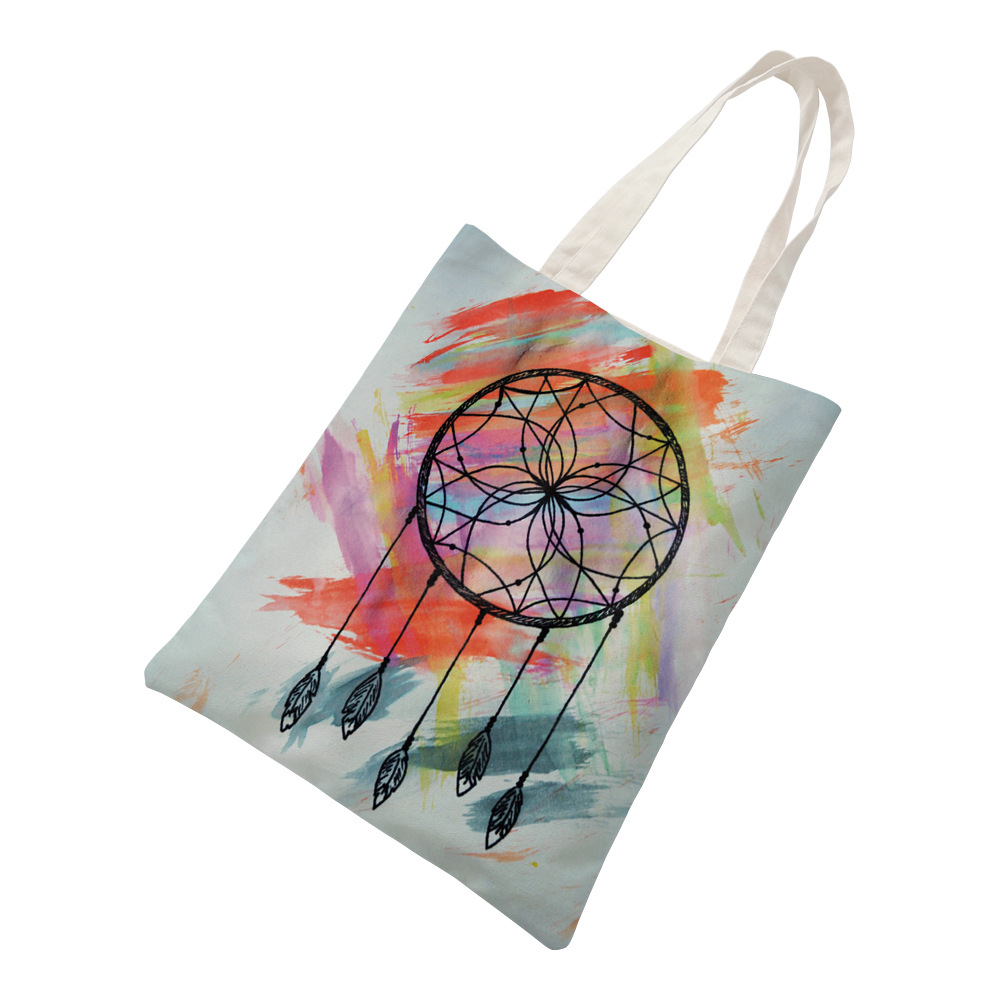 New Dreamcatcher Canvas Handbag Shoulder Bag Women's Beach Bag Shopping Bag Tote Bag Canvas Bag Canvas Bag