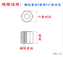 304不锈钢加长六角细牙丝杆螺母非标M10*1M12*1M16*1.5正反牙飞之