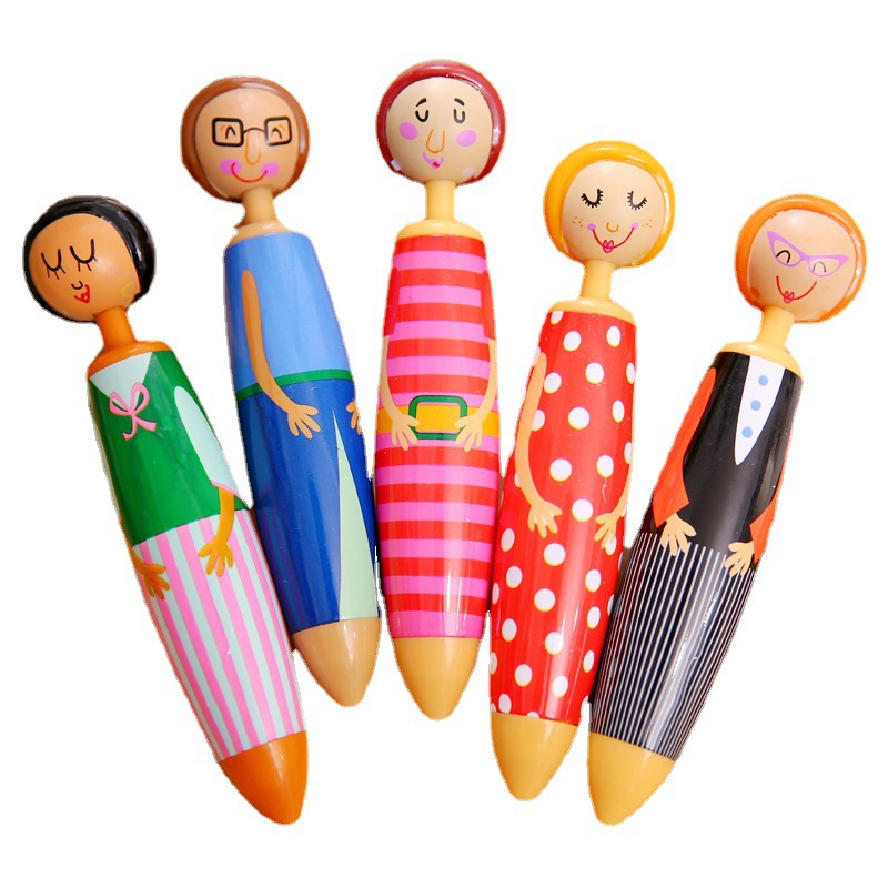 Factory Direct Sales Cartoon Ballpoint Pen Doll Villain Advertising Marker Creative Student Ballpoint Pen Japan and South Korea Stationery Wholesale T