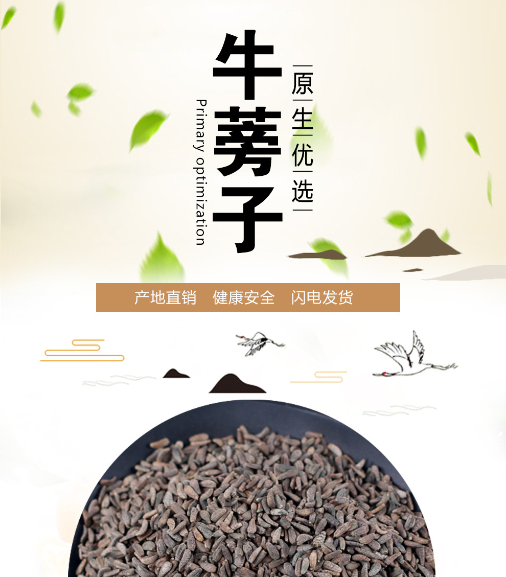 牛蒡子中药材500g散装牛榜子牛蒡籽牛旁子牛膀子大力子茶