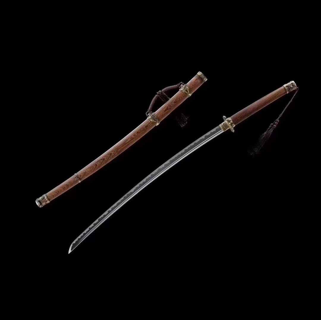 墨野太刀 刚柔并济 纯铜装具 鸡翅木鞘 配高端锦盒 未开刃