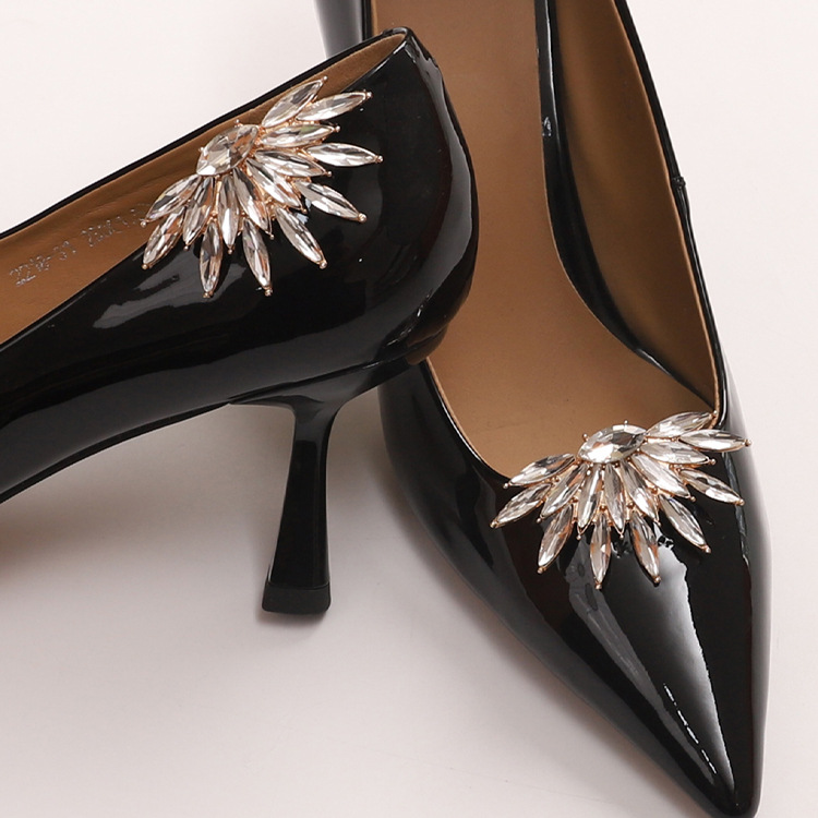 新款金属人造莱茵石可拆卸鞋扣跨境电商时尚性感高跟鞋百搭轻奢范