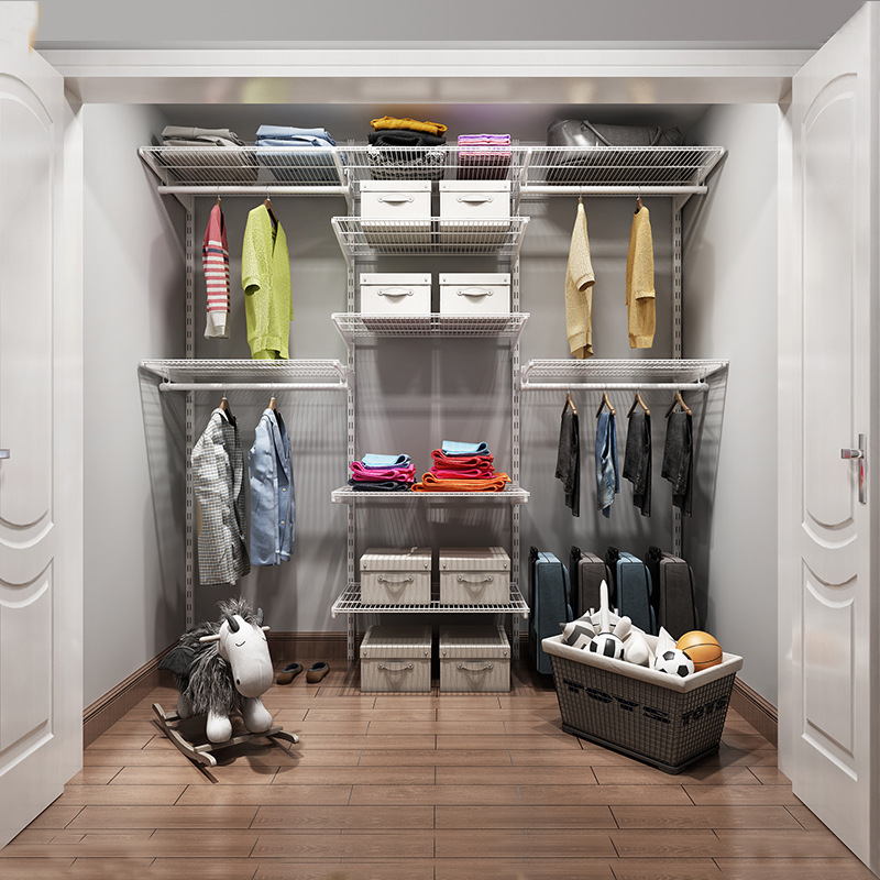 塔卡系列l型衣柜转角开放式欧式家具金属衣帽间小户型储物间