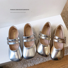 金银色洋气童鞋小童1-3-6岁女童皮鞋儿童公主单鞋小女孩鞋子宝宝