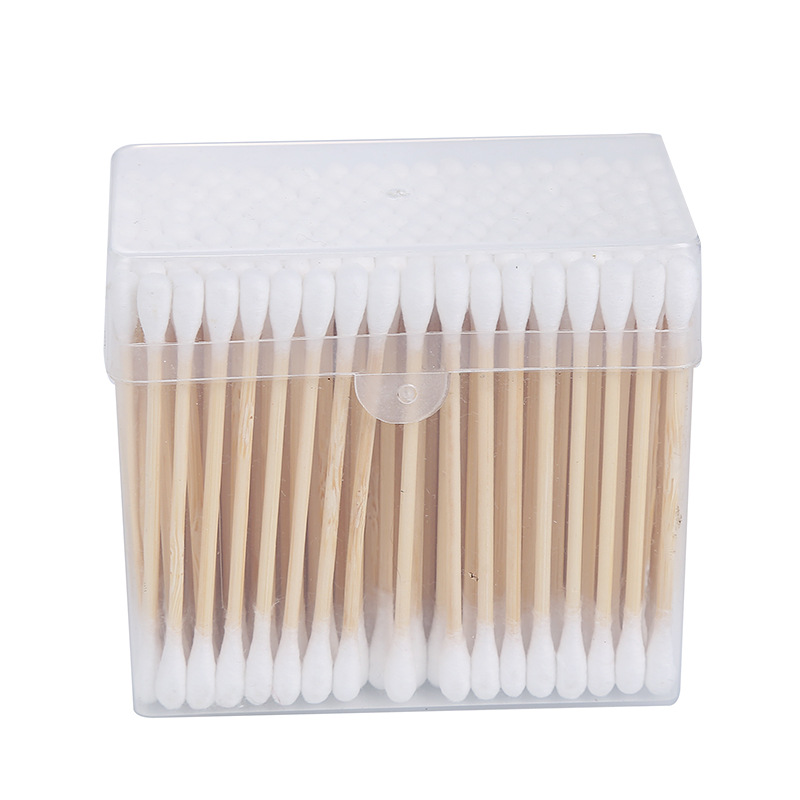 Large Capacity New Boxed Double-Headed Wooden Stick Cotton Swab Makeup Remover Cotton Rod Multi-Functional Cosmetic Cotton Swab Factory Wholesale