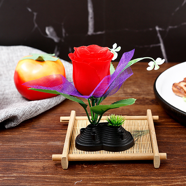 酒店餐厅摆盘装饰花草厨房盘花意境盘饰冷盘饰创意刺身灯梅花点缀