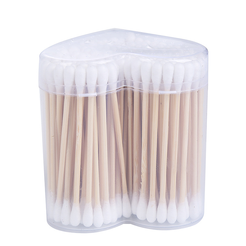 Double Ended Cotton Wwabs Ear Cleaning Makeup Household Cotton Rod Love Box Disposable Cleaning Cotton Swab Makeup Removing Cosmetic Cotton Swab