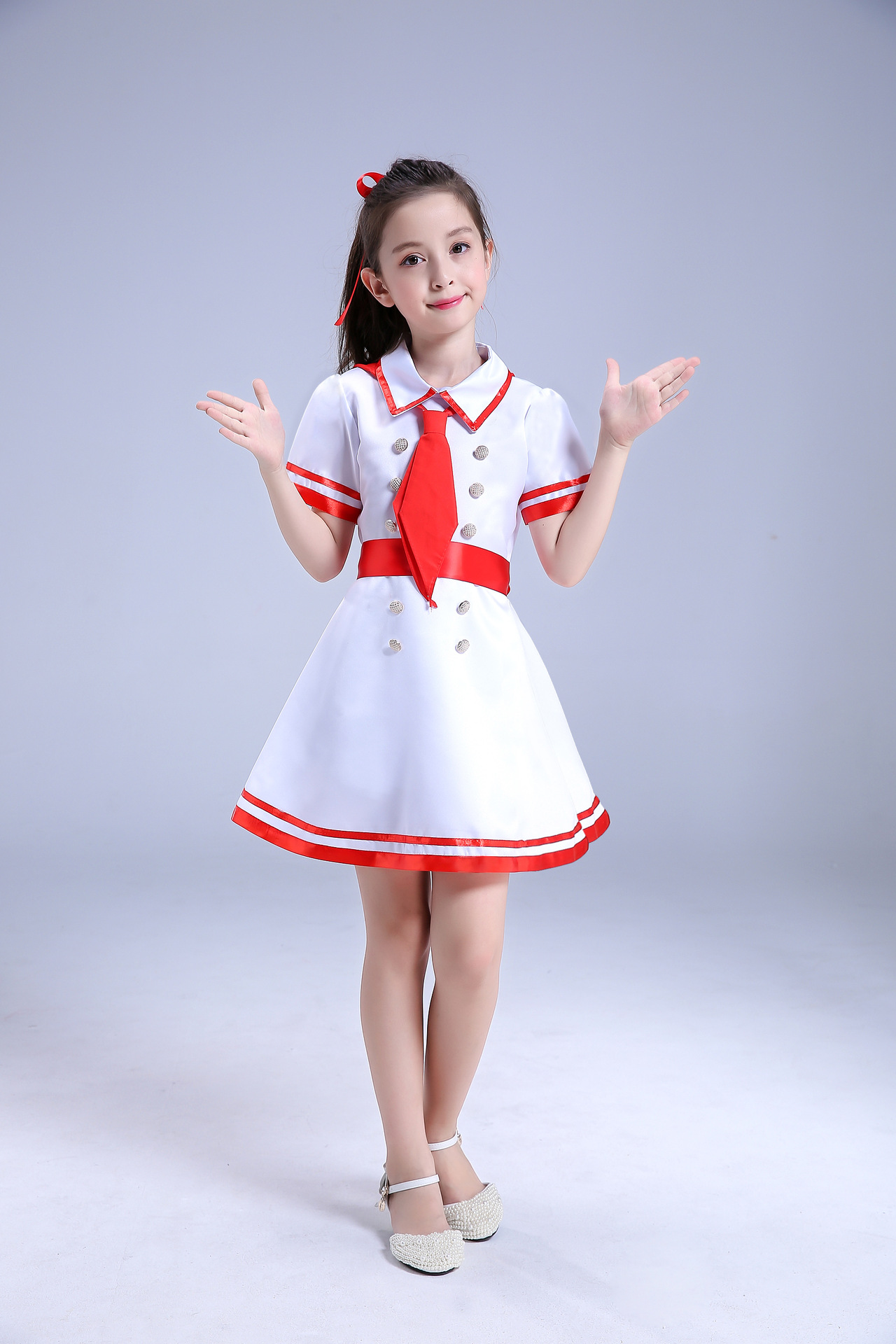儿童六一梦合唱服演出服中小学生红领巾诗朗诵合唱团纱裙女童