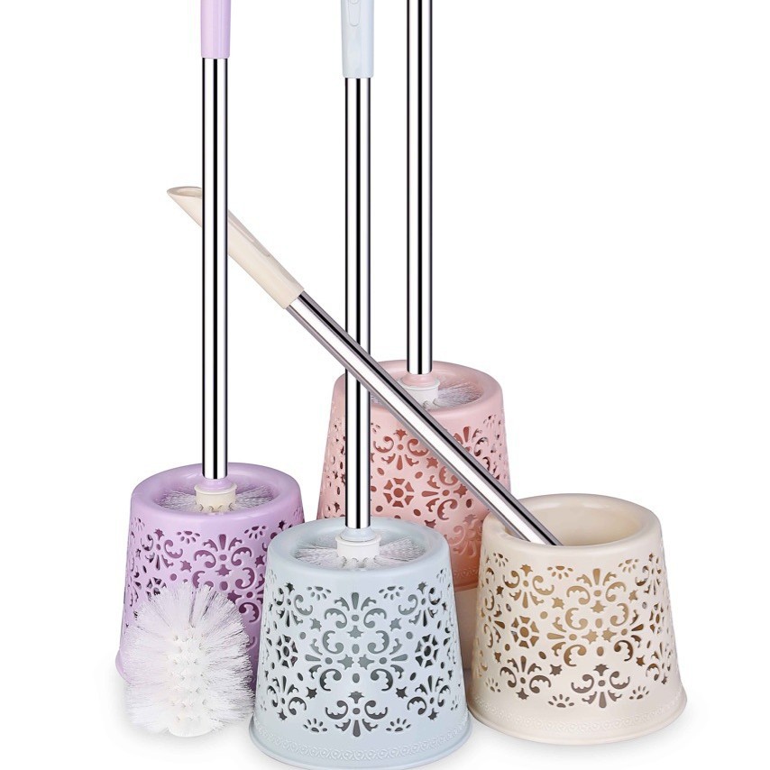 stainless steel toilet brush cleaning brush yiwu hot sale taobao hot sales hollow out toilet brush set