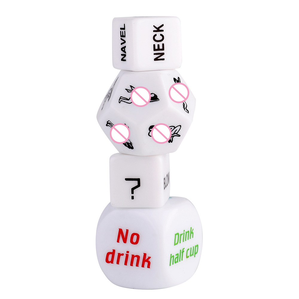 动作姿势英文情趣骰子4件套 外贸跨境货源 情侣趣味筛子成人用品