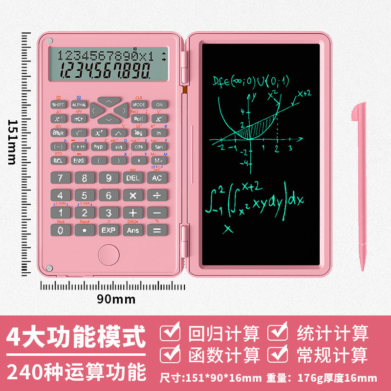 Scientific Function Calculator Handwriting Board Mini Office Exam Accounting Handwriting Multifunctional Computer Commercial Teaching
