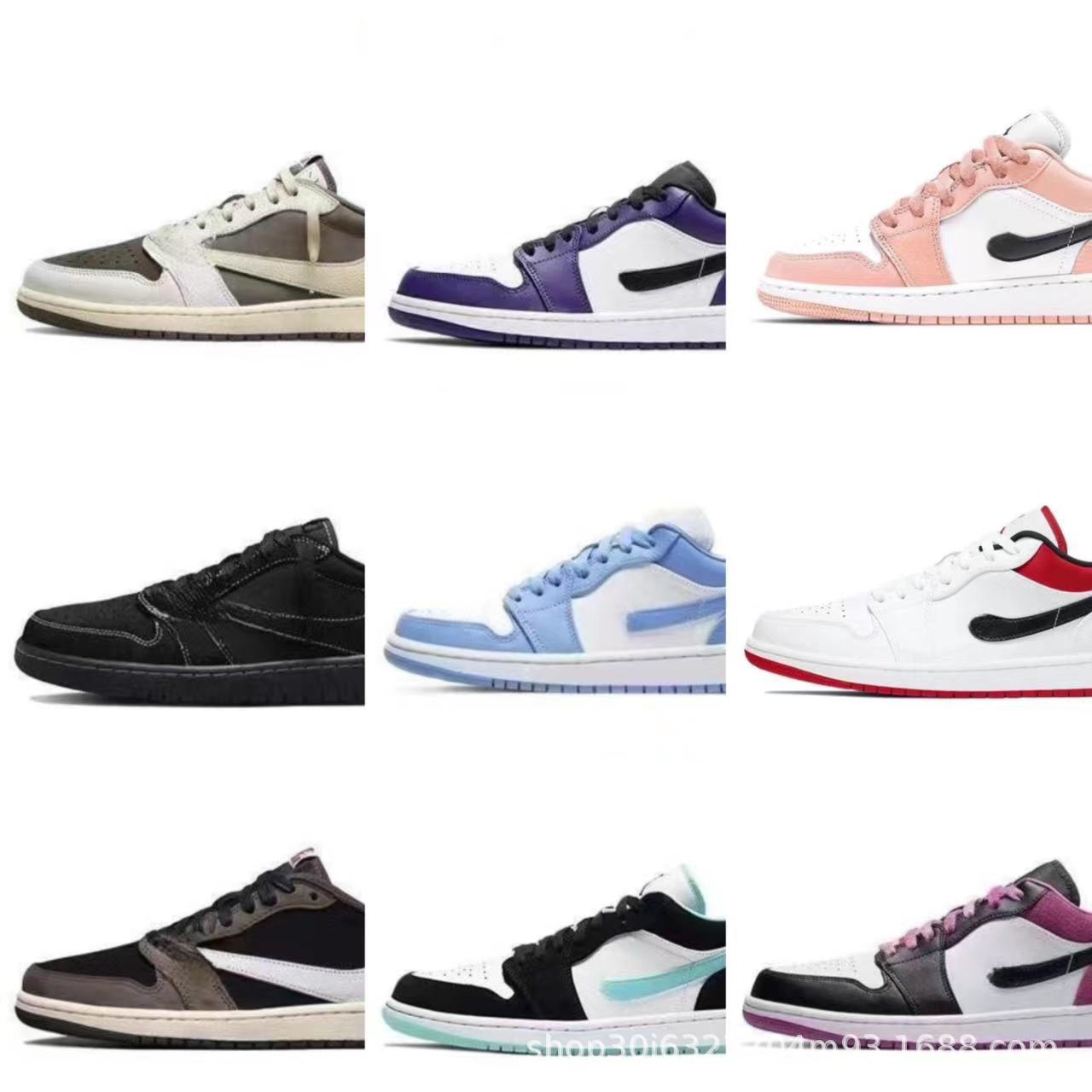 aj1低帮篮球鞋烟灰大理石大学蓝乔1蒂芙尼倒钩男女休闲运动鞋外贸