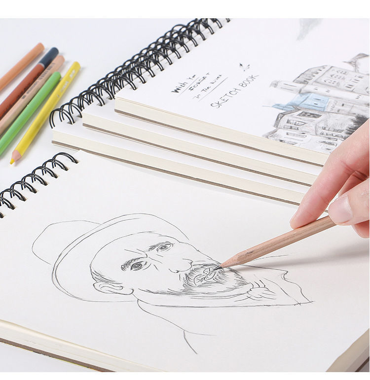 大号可爱素描本a4加厚学生美术生画画彩铅本a5空白手绘速写厚本子
