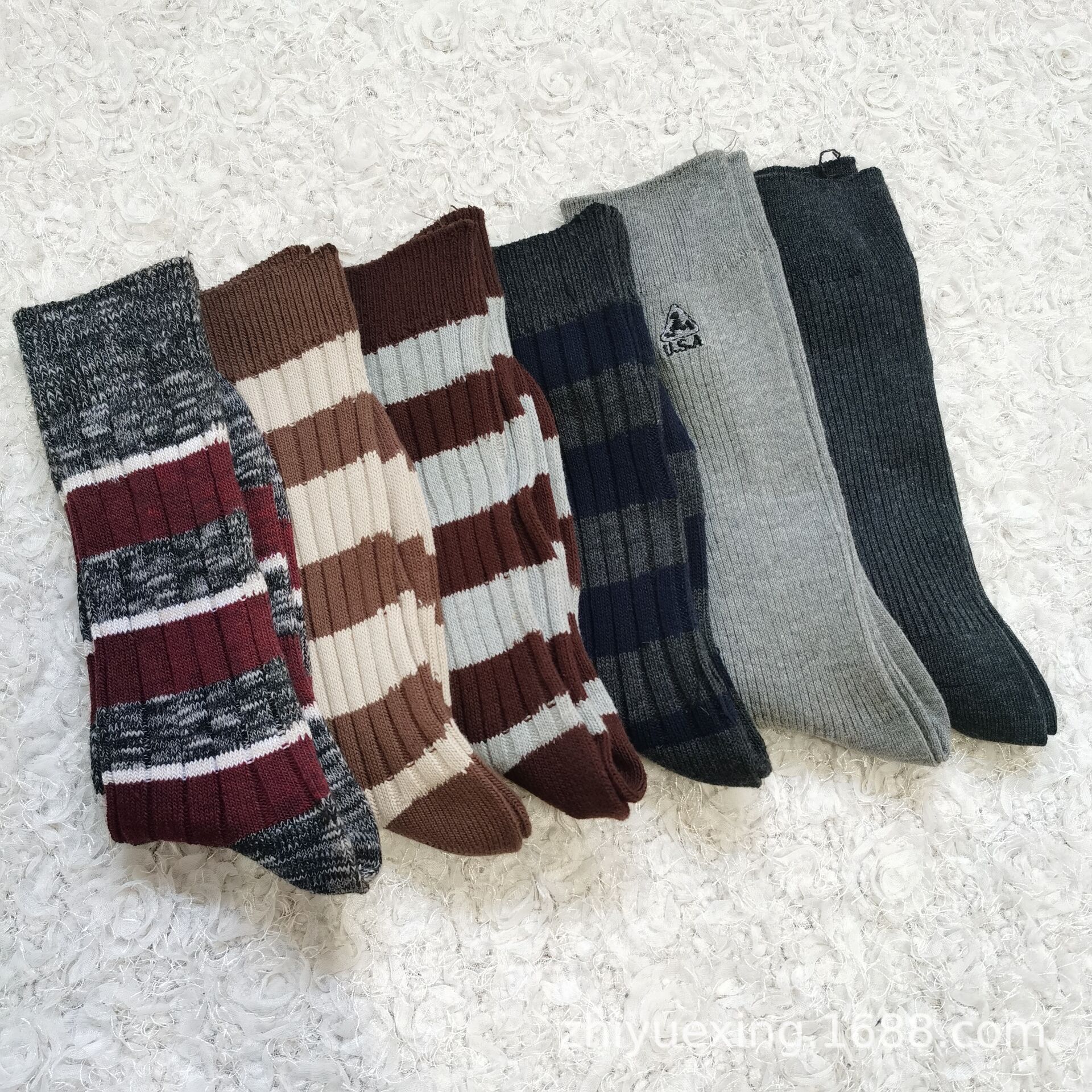 包邮批发库存男士女士纯棉袜子十分装男女休闲双针秋冬杂款袜子