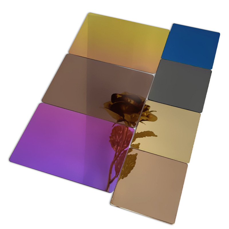 定制不锈钢彩色板8k镜面不锈钢板 蚀刻拉丝201黑钛金工业装饰板