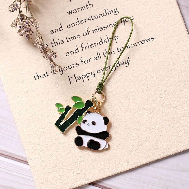 大熊猫手机挂绳小挂件可爱萌转运手机链挂饰吊坠挂坠精致女款闺蜜