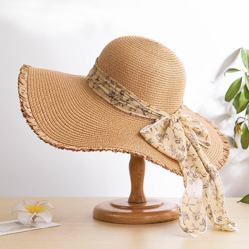 Hat Female UV Protection Sun Hat Beach Straw Hat Summer Fashion Travel Bucket Hat Sun-Proof Face Cover Sun Hat