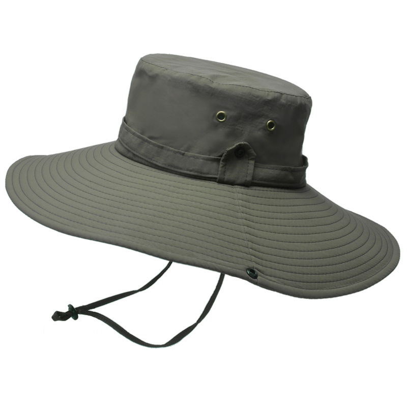 9206 European and American Hat Men's Sunhat Outdoor Super Large Brim Bucket Hat Sun Hat Men's Summer Mountaineering Sun Protection Hat