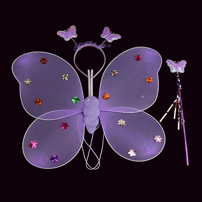 Internet Celebrity Light-Emitting Butterfly Wings Angel Butterfly Wings Children's Performance Clothing Show Dress up Props Birthday Gift