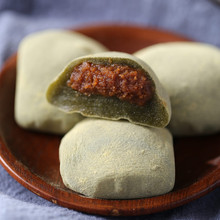 宁波特产米鸭蛋松花艾草青团清明果子黄豆馅黑芝麻馅麻糍青团子