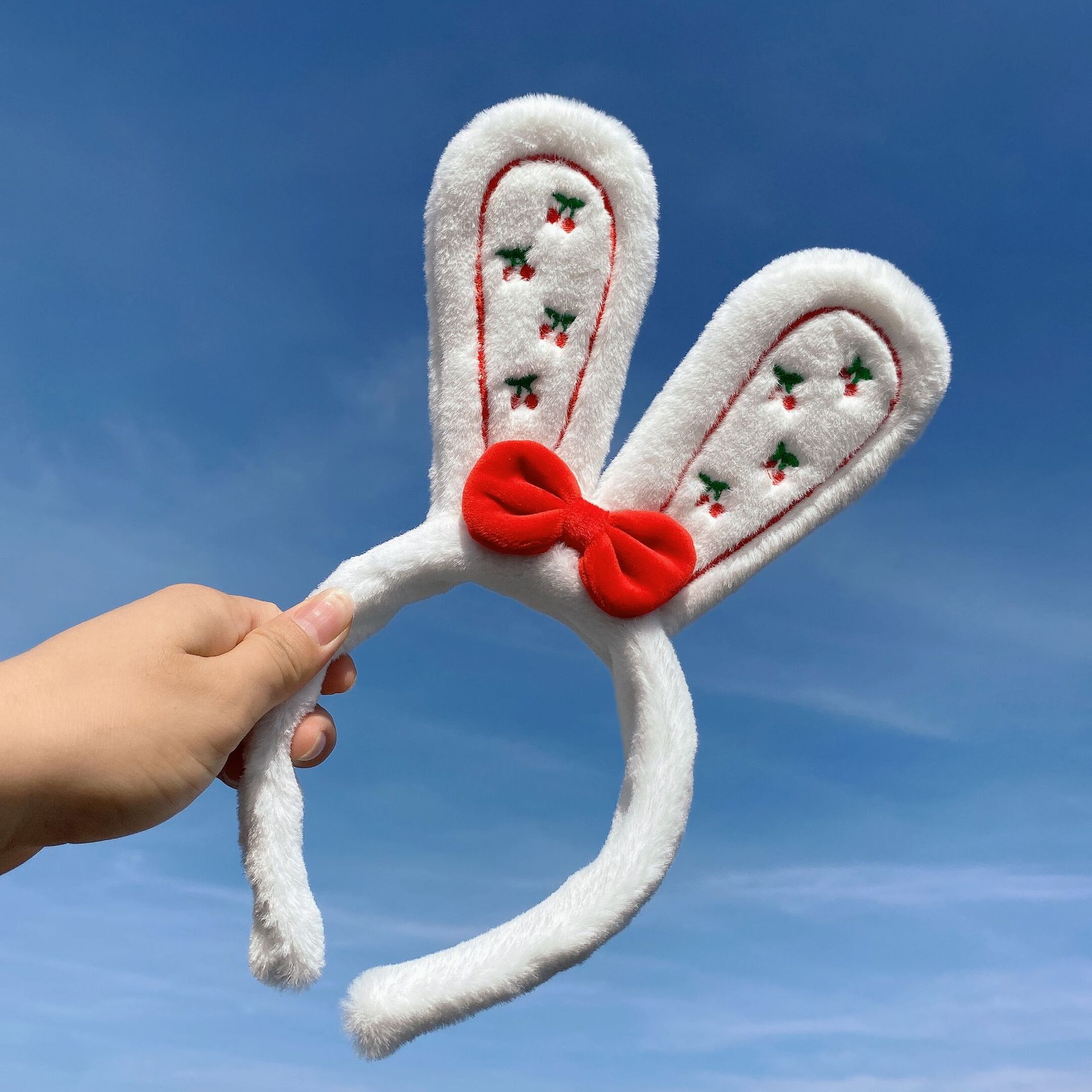 5成交7个2021年冬季新款头饰立体毛绒兔耳朵发箍可爱蝴蝶结发卡跨境发