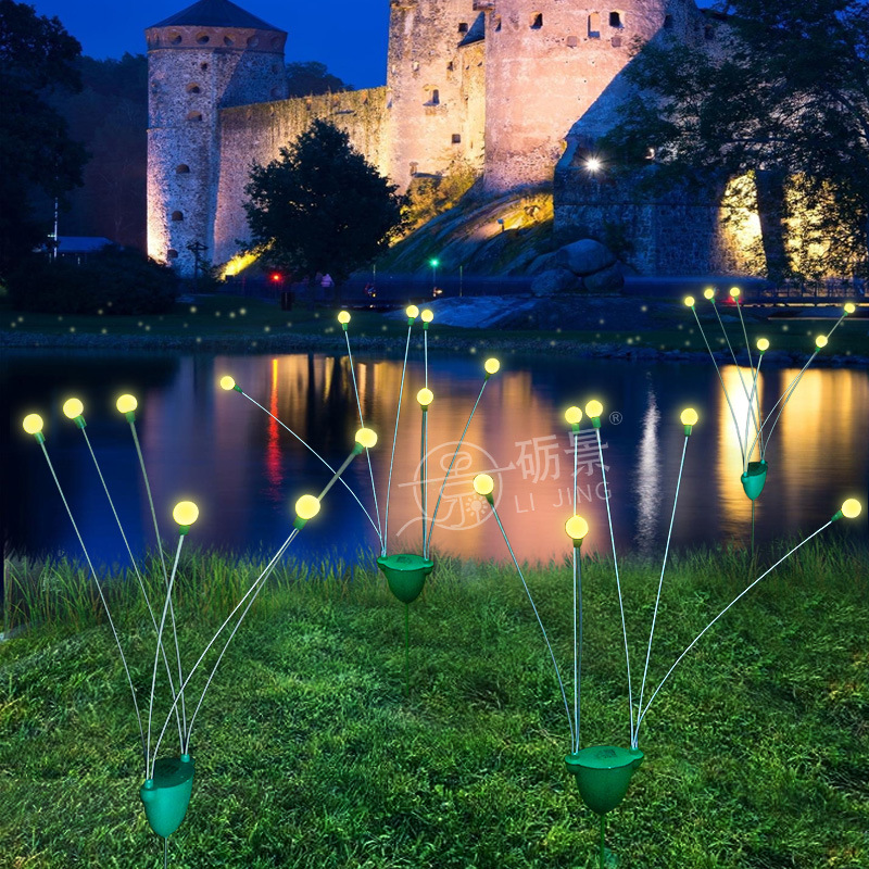 led动态萤火虫仿生萤火虫灯户外草坪装饰景观灯网红爆款萤火虫灯