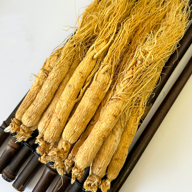 人参长白山野山参林地参8年生晒参250g 500g35支干人参材白参