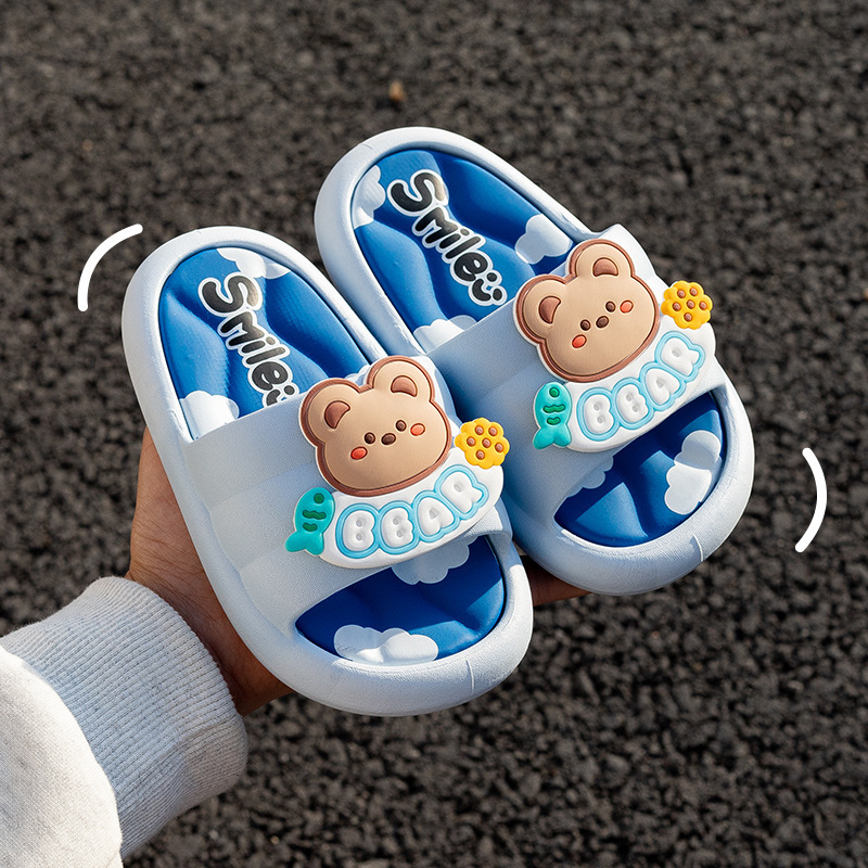 New Summer Cute Children's Slippers Cartoon Bear Non-Slip Wear-Resistant Outdoor Pink Bunny Children's Slippers