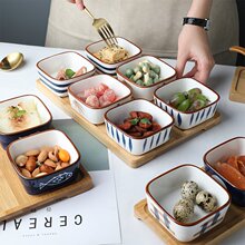 Japanese ceramic snack plate dish dish dipping sauce dish跨