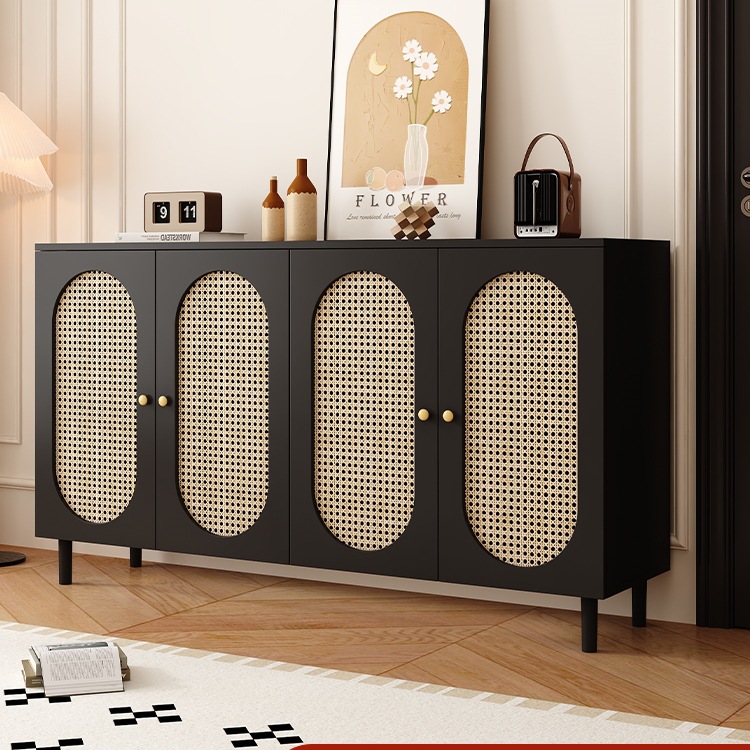 藤编实木鞋柜家用门口简约玄关柜一体靠墙入户门2025新款gω