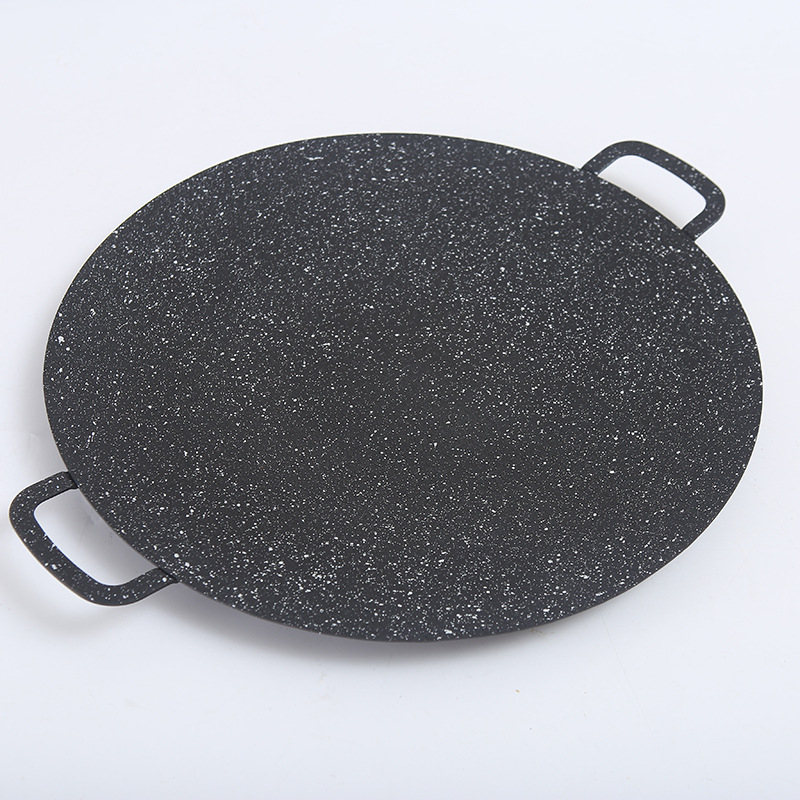 厂家直供韩式烤肉盘户外野炊铁烧烤盘家用便携多功能烤盘可印制