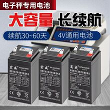 实威通用电子秤电池4V4ah20hr电子称蓄电瓶商用台秤专用4伏6v