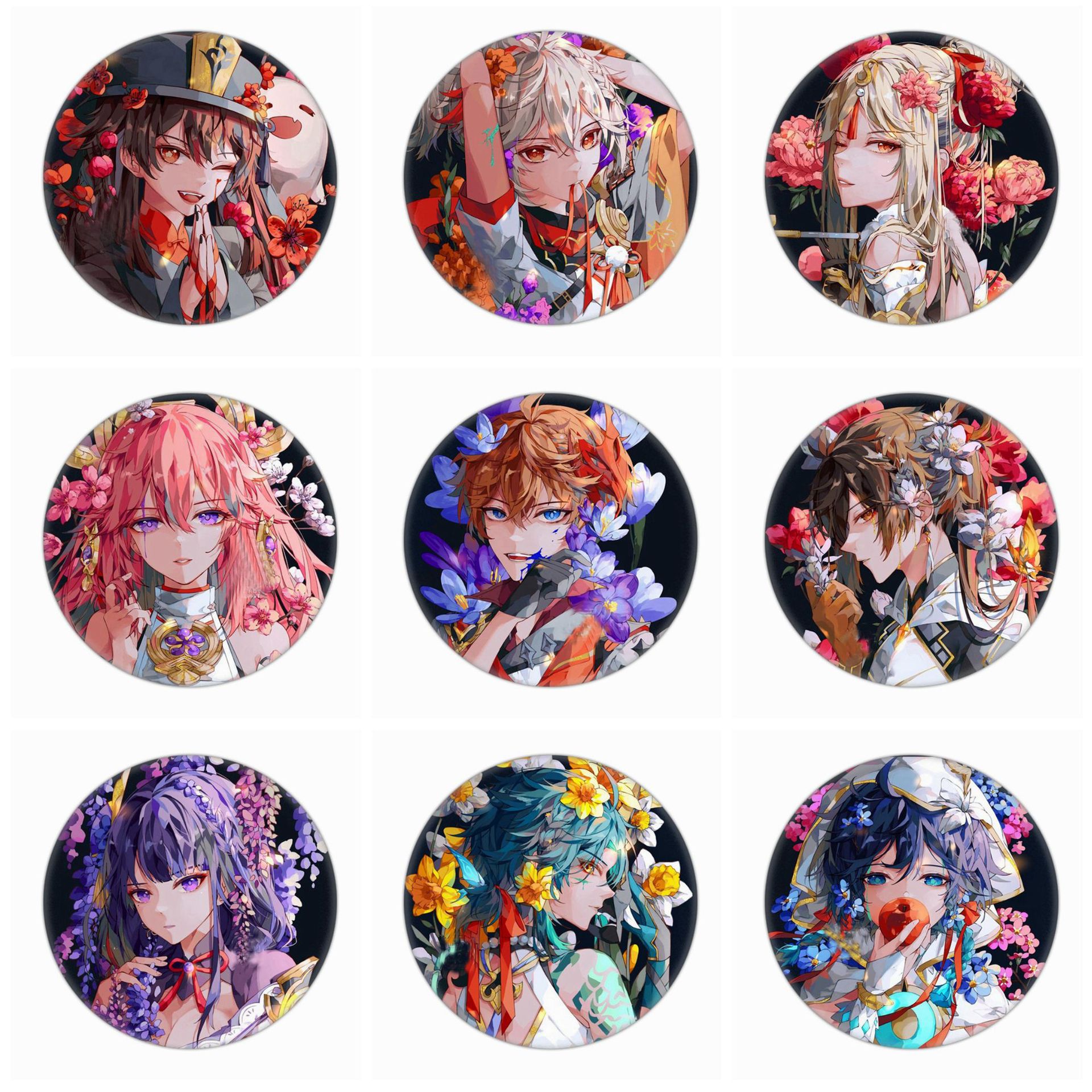 原神徽章 广东货源 学校周边文具 吧唧批发多款 神221-232-阿里巴巴