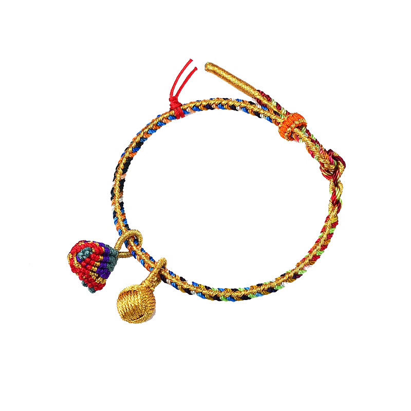 2023 New Hand-Woven Dragon Boat Festival Colorful Rope Bracelet Baby Girl Children Colorful Small Zongzi Carrying Strap